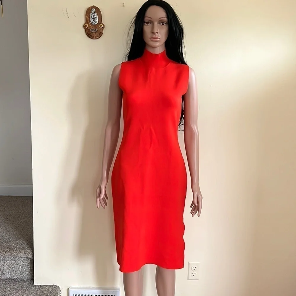 house of harlow 1960 red dress House of Harlow 1960 Red Bandana Print Dress Women Size Medium Linen Rayon Blend